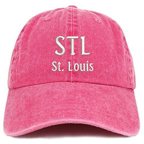 Trendy Apparel Shop STL St. Louis Embroidered Pigment Dyed Washed Baseball Cap