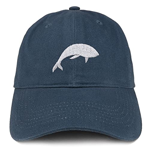 Trendy Apparel Shop Humpback Whale Embroidered Low Profile Soft Cotton Baseball Cap
