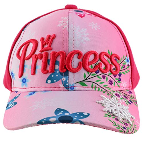 Trendy Apparel Shop Princess Crown Embroidered Two Tone Kids Baseball Cap