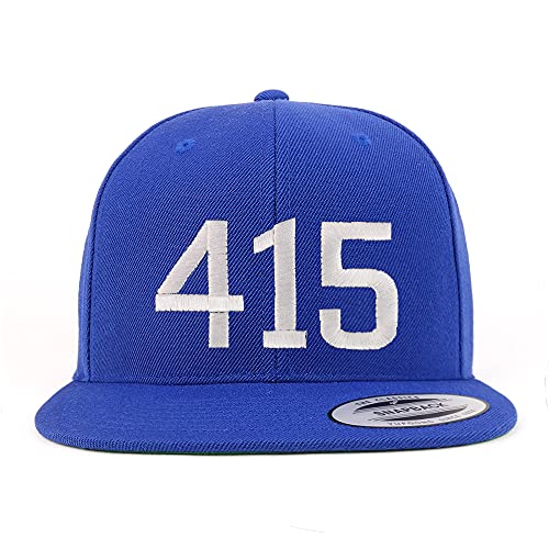 Trendy Apparel Shop 414 San Francisco CA Old English Embroidered Flatbill Snapback
