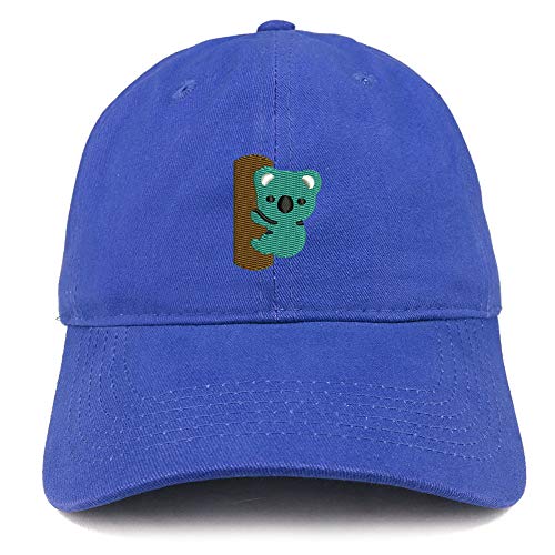Trendy Apparel Shop Koala Embroidered Soft Crown 100% Brushed Cotton Cap