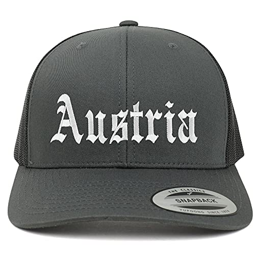 Trendy Apparel Shop Austria Old English 6 Panel Trucker Mesh Cap