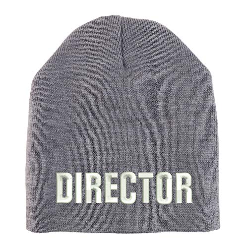 Trendy Apparel Shop Director Embroidered Made in USA Short Acrylic Knit Winter Beanie Hat