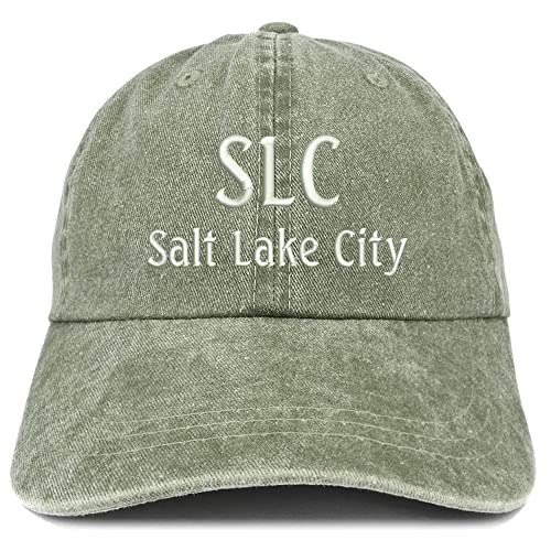 Trendy Apparel Shop SLC Salt Lake City Embroidered Pigment Dyed Washed Baseball Cap
