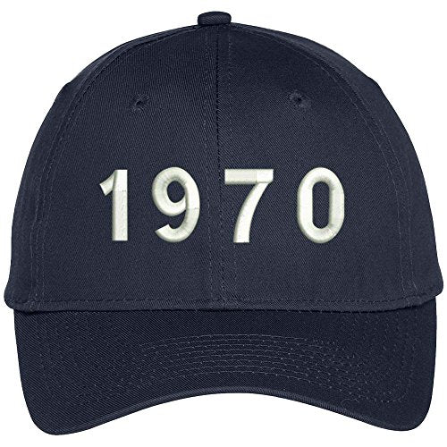 Trendy Apparel Shop 1970 Birth Year Embroidered Baseball Cap