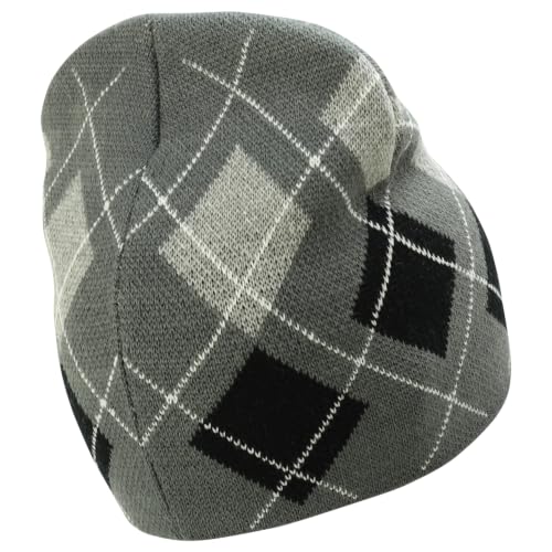 Trendy Apparel Shop Acrylic Warm Winter Argyle Knit Beanie Hat