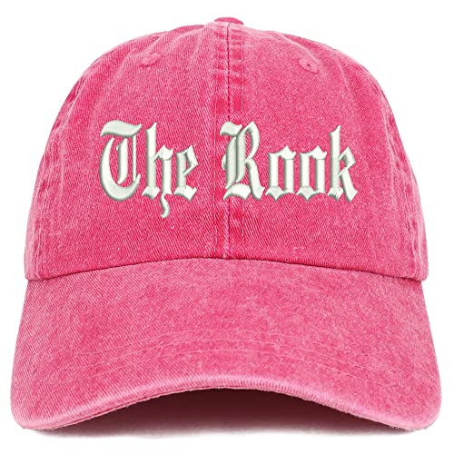 Trendy Apparel Shop The Rook Old English Embroidered Pigment Dyed Washed Baseball Cap
