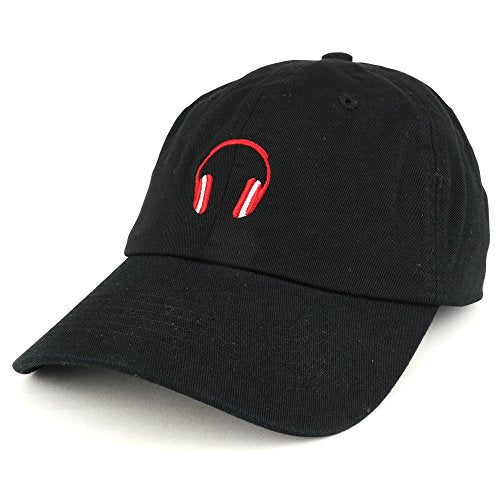 Trendy Apparel Shop Headphone Embroidered Unstructured Soft Cotton Low Profile Dad Hat