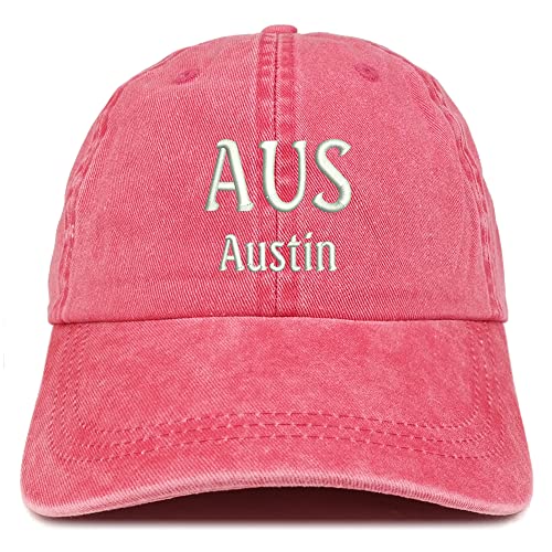 Trendy Apparel Shop AUS Austin Embroidered Pigment Dyed Washed Baseball Cap