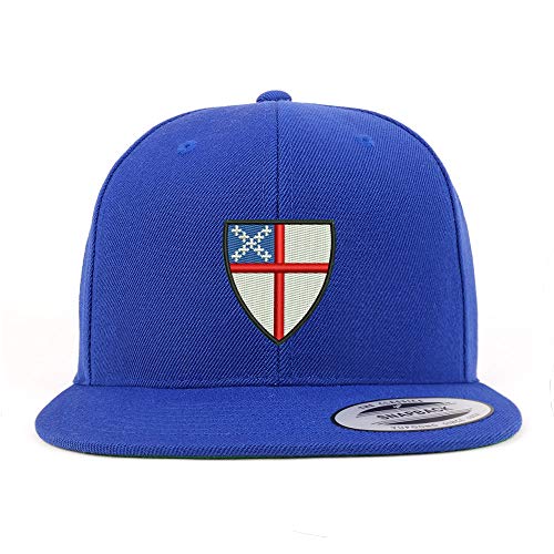 Trendy Apparel Shop Episcopal Shield Structured Flatbill Snapback Cap