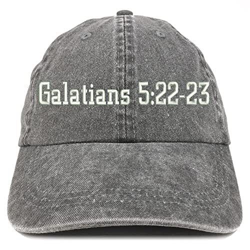 Trendy Apparel Shop Galatians 5:22-23 Washed Pigment Dyed Baseball Cap