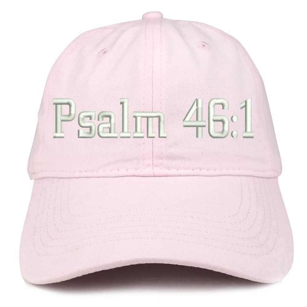 Trendy Apparel Shop Psalm 46:1 Low Profile Soft Cotton Baseball Cap