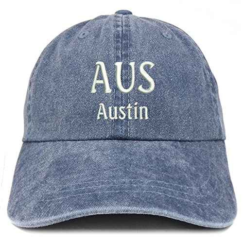 Trendy Apparel Shop AUS Austin Embroidered Pigment Dyed Washed Baseball Cap