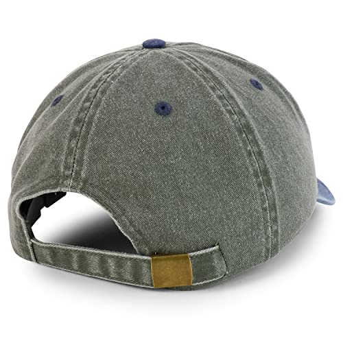 Trendy Apparel Shop Oversize 2XL Pigment Dyed Two Tone Baseball Cap