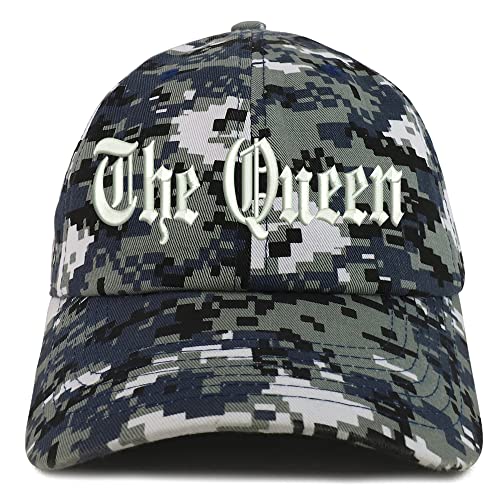 Trendy Apparel Shop The Queen Old English Low Profile Soft Cotton Baseball Cap