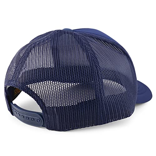 Trendy Apparel Shop XXL Oversize Curved Visor Foam Trucker Snapback Cap