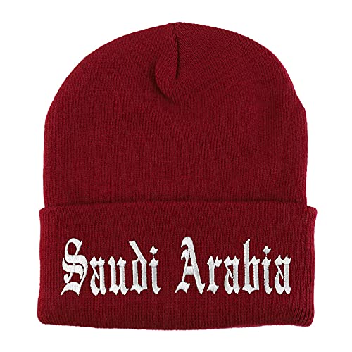 Trendy Apparel Shop Saudi Arabia Old English Embroidered Long Cuff Beanie