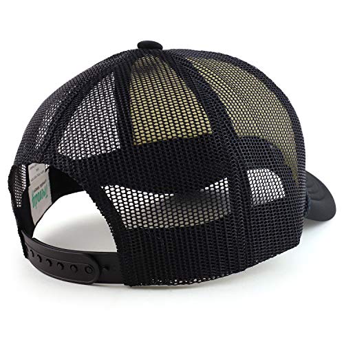 Trendy Apparel Shop XXL Oversized 5 Panel Foam Mesh Back Trucker Cap
