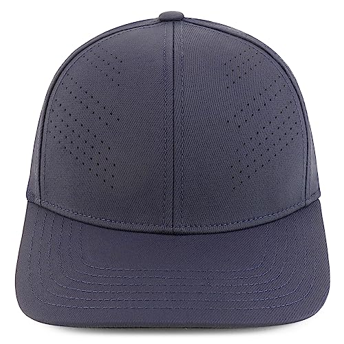 Trendy Apparel Shop Oversize XXL Breathable Plain 6 Panel Structured Air Thru Fitted Ball Cap