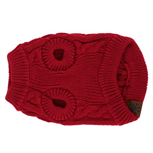 Trendy Apparel Shop Cable Knitted Dog Puppy Pet Sweater