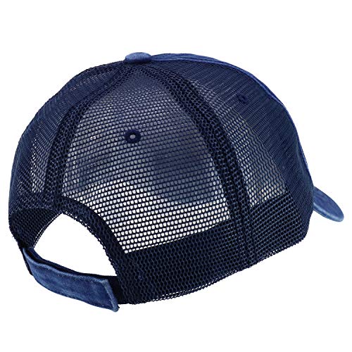 Trendy Apparel Shop Oversized XXL Pigment Dyed Distressed Trucker Baseball Cap