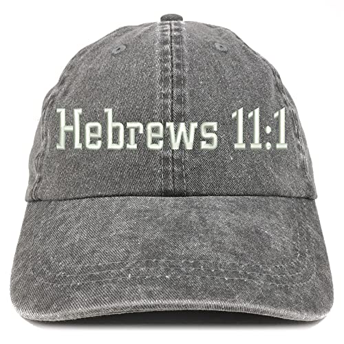 Trendy Apparel Shop Hebrews 11:1 Washed Pigment Dyed Baseball Cap