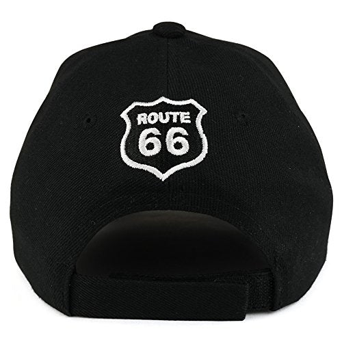 Trendy Apparel Shop Route 66 The Mother Road Puff Embroidered Structured Baseball Cap