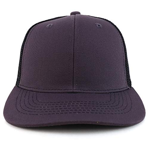 Trendy Apparel Shop Low Profile Two Tone Mesh Back Trucker Baseball Cap