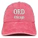 Trendy Apparel Shop ORD Chicago Embroidered Pigment Dyed Washed Baseball Cap