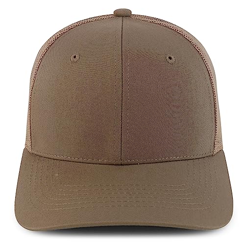 Trendy Apparel Shop Structured High Profile 6 Panel Mesh Trucker Baseball Cap