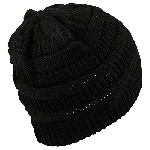 Trendy Apparel Shop Lightweight Ribbed Knit 365 Stretchable Beanie Cap