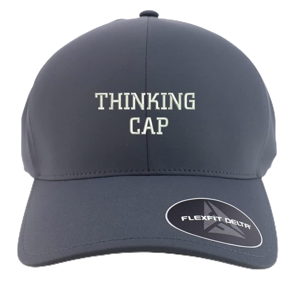Trendy Apparel Shop Oversized XXL Thinking Cap Embroiderd Athletic Fitted Baseball Cap