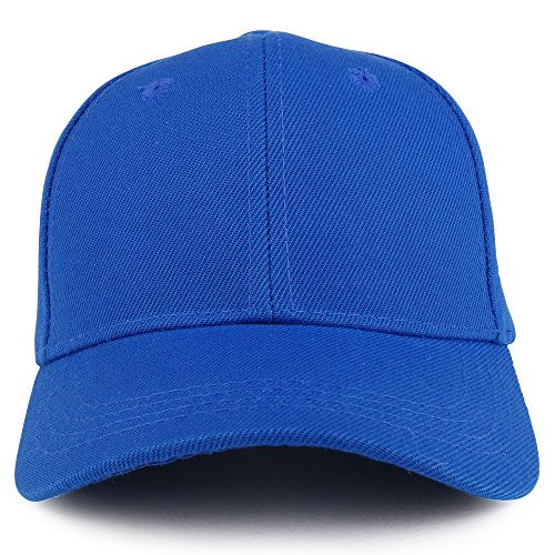 Trendy Apparel Shop Plain Youth Size Kid's Adjustable Structured Baseball Cap