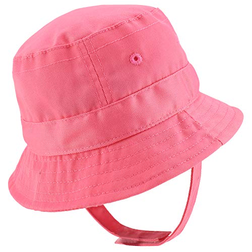 Trendy Apparel Shop Infant Light Weight Bucket Hat with Chin Strap