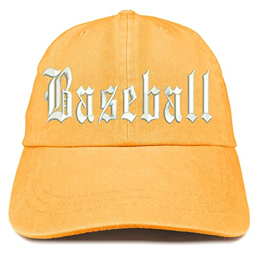 Trendy Apparel Shop Old English Baseball Washed Pigment Dyed Baseball Cap