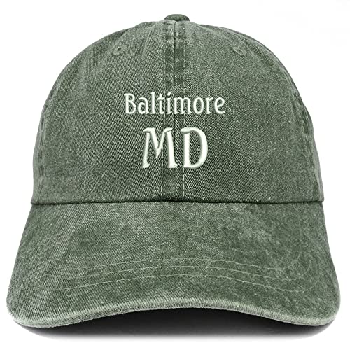 Trendy Apparel Shop Baltimore MD Embroidered Pigment Dyed Washed Baseball Cap