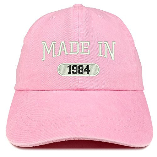 Trendy Apparel Shop Made in 1984 Embroidered 37th Birthday Washed Baseball Cap