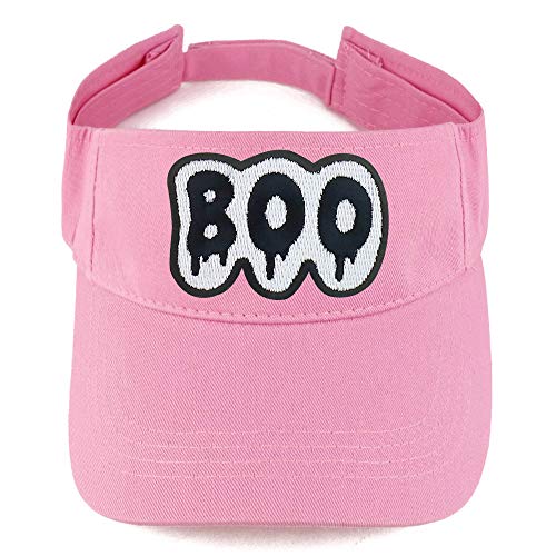 Trendy Apparel Shop Boo Patch Cotton Summer Visor Cap