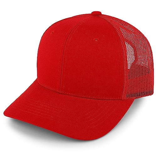 Trendy Apparel Shop Structured High Profile 6 Panel Mesh Trucker Baseball Cap