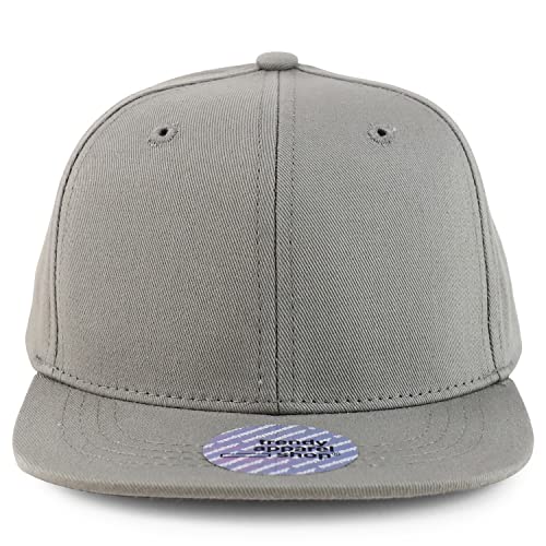 Trendy Apparel Shop Infant Plain Structured Soft Brushed Cotton Flatbill Snapback Baseball Cap