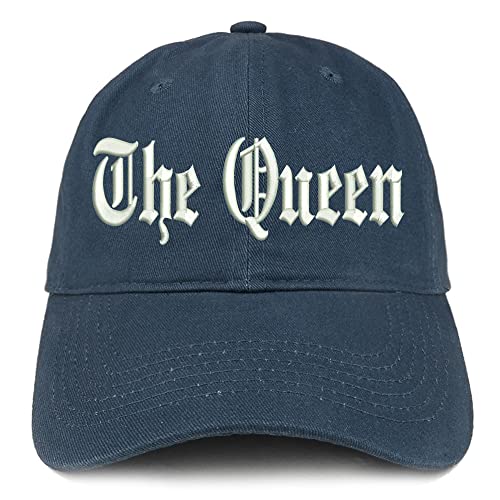 Trendy Apparel Shop The Queen Old English Low Profile Soft Cotton Baseball Cap