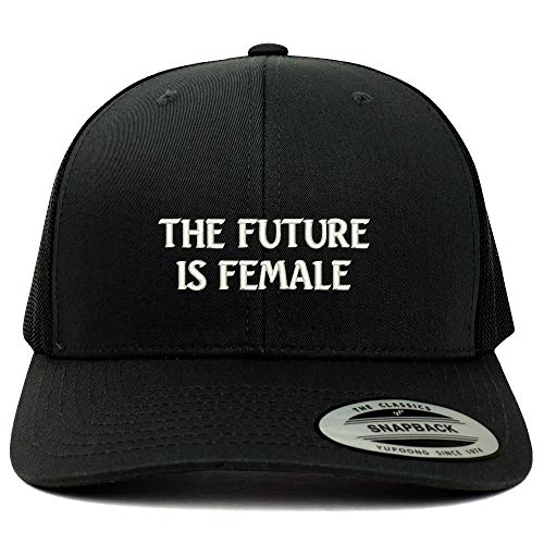 Trendy Apparel Shop Flexfit XXL The Future is Female Embroidered Retro Trucker Mesh Cap