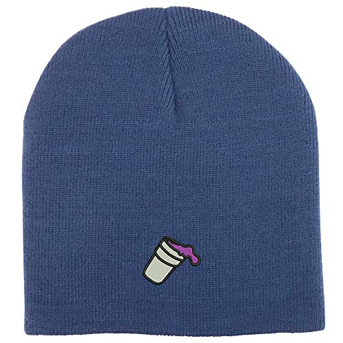 Trendy Apparel Shop Double Cup Morning Coffee Striped Short Beanie