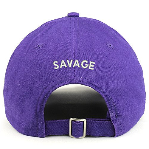 Trendy Apparel Shop Savage (Back) Embroidered 100% Cotton Dad Hat