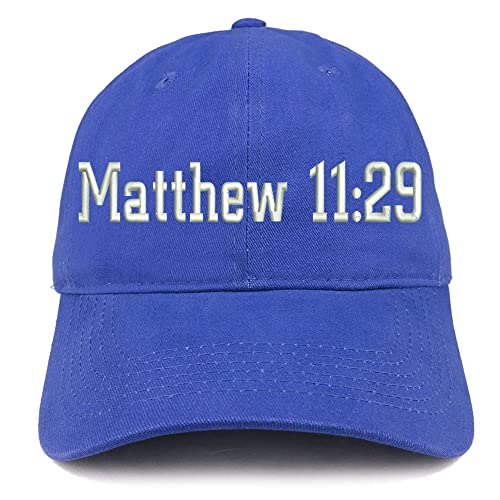 Trendy Apparel Shop Matthew 11:29 Low Profile Soft Cotton Baseball Cap