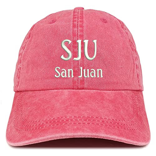 Trendy Apparel Shop SJU San Juan Embroidered Pigment Dyed Washed Baseball Cap