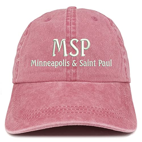 Trendy Apparel Shop MSP Minneapolis and Saint Paul Embroidered Pigment Dyed Washed Baseball Cap