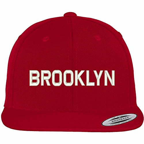 Trendy Apparel Shop Brooklyn City Embroidered Flat Bill Snapback Ball Cap