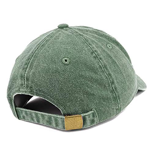 Trendy Apparel Shop Number 8 Patch Pigment Dyed Washed Baseball Cap