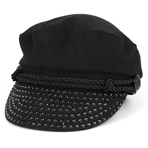 Trendy Apparel Shop Women's Greek Sailor Rope Band Wool Fisherman Hat